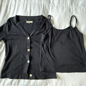 Madewell Ribbed Cardigan Set